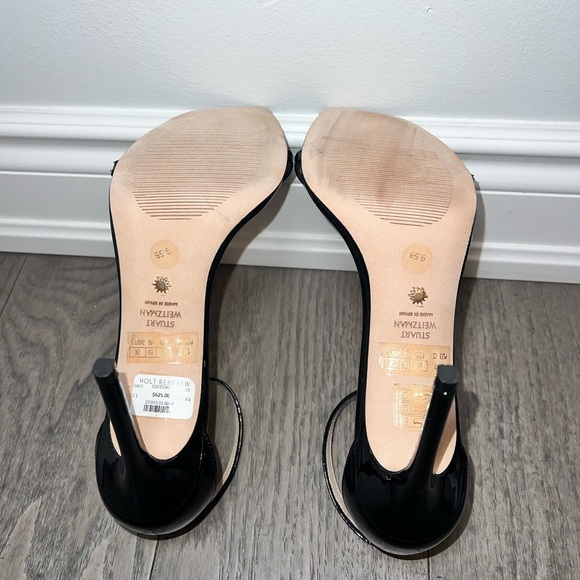 Stuart Weitzman Nudistcurve Black Patent Heels - Picture 7 of 8